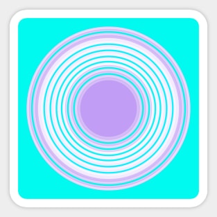 Purple and Turquoise Circles Intertwined Sticker